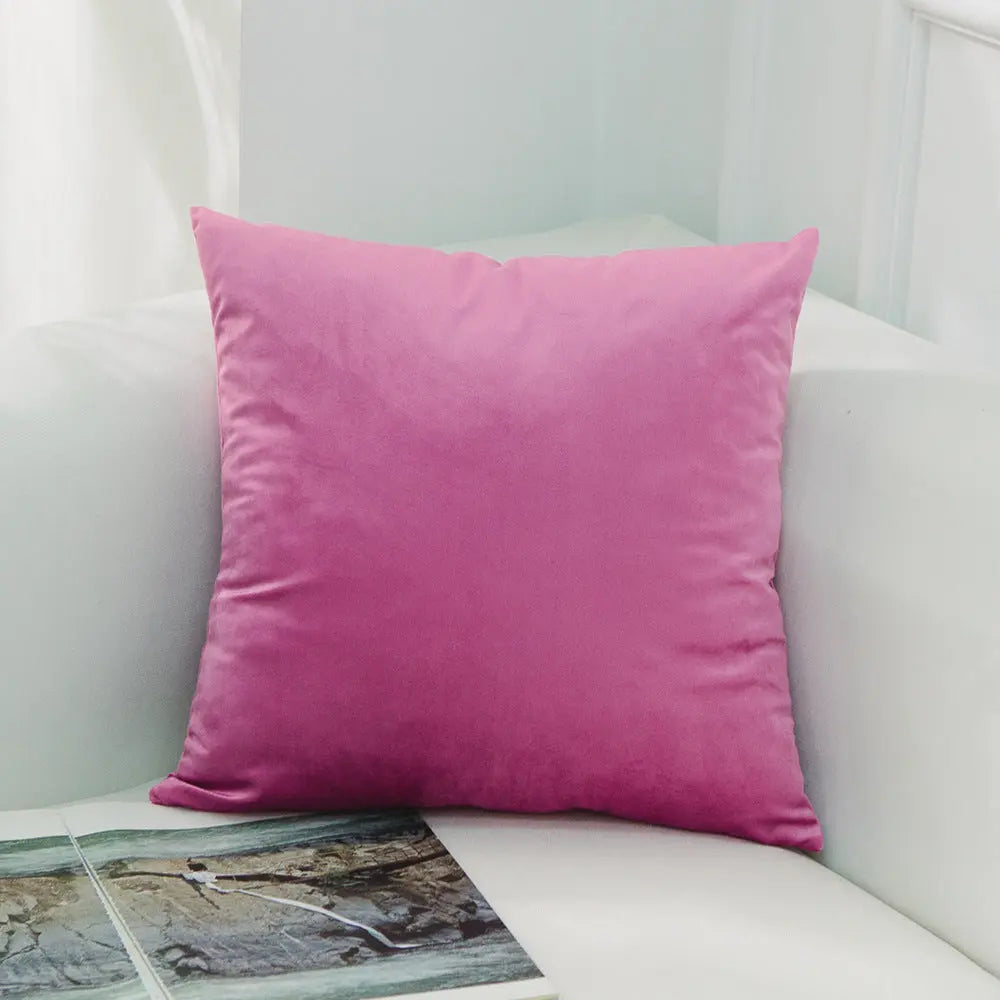 Housse de Coussin Velours FELIO 36Rose Red-30x50cm Without Core