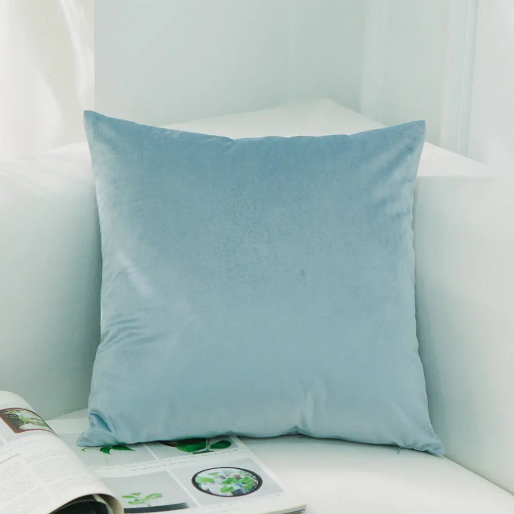 Housse de Coussin Velours FELIO 60Haze Blue-30x50cm Without Core