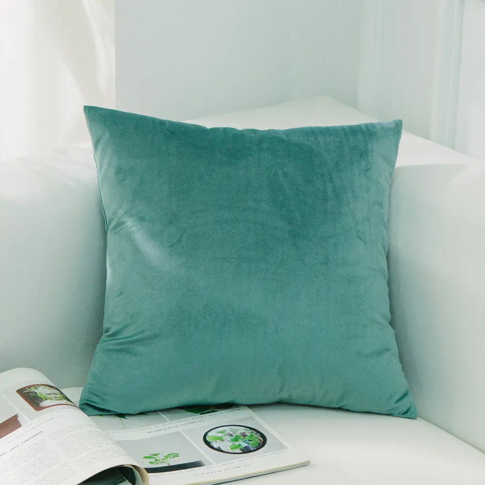 Housse de Coussin Velours FELIO 61Sapphire Blue-45x45cm Without Core