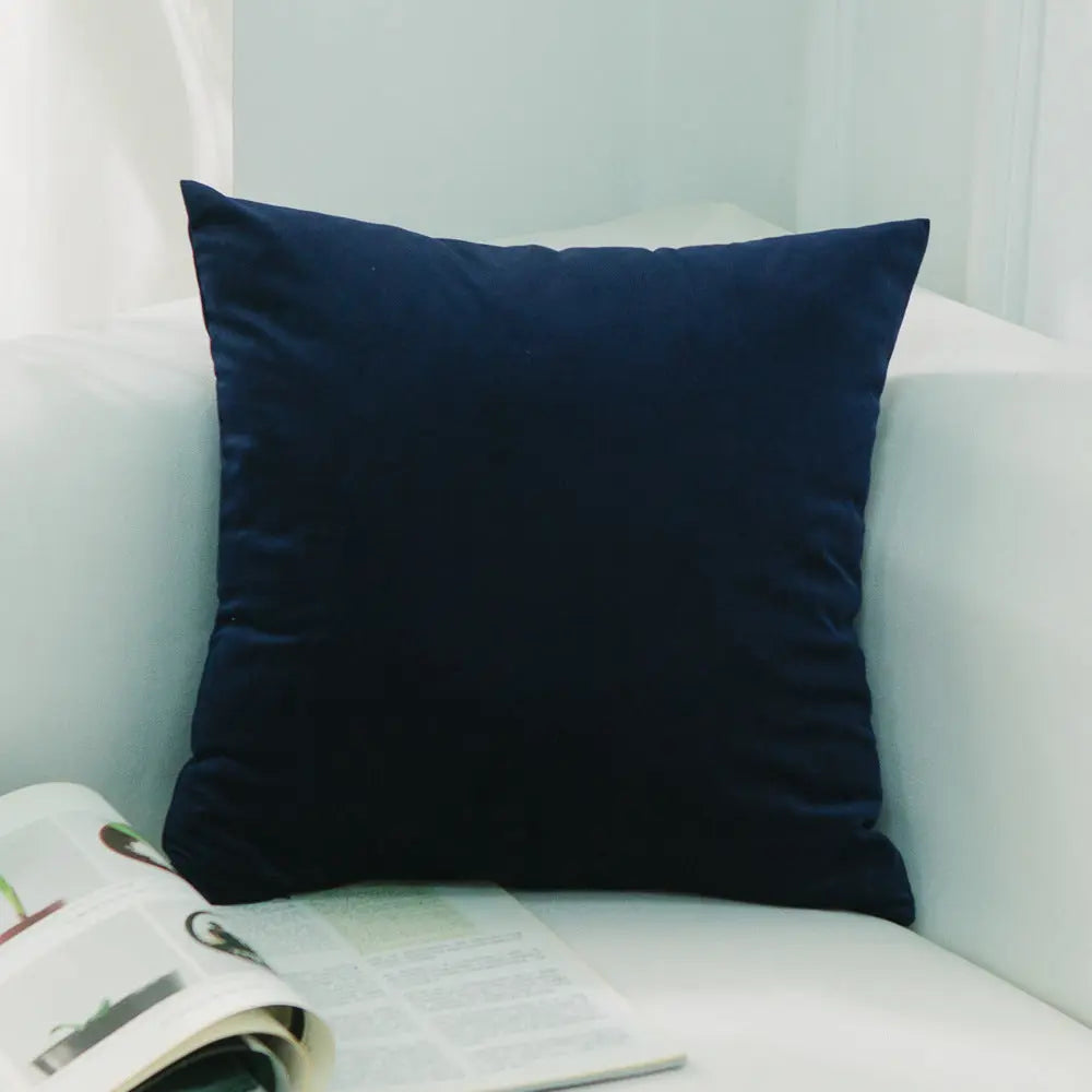 Housse de Coussin Velours FELIO 68Tibetan Blue-50x50cmWithout Core