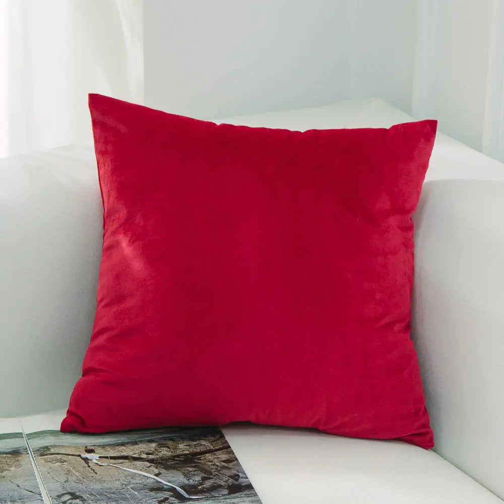 Housse de Coussin Velours FELIO 44Big Red-50x50cmWithout Core