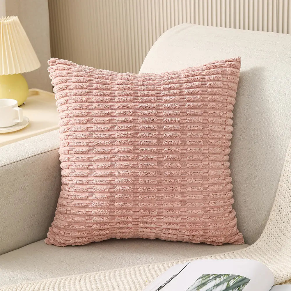 Housse de Coussin Velours LISCO Pink-45cmx45cm With Pillow Core