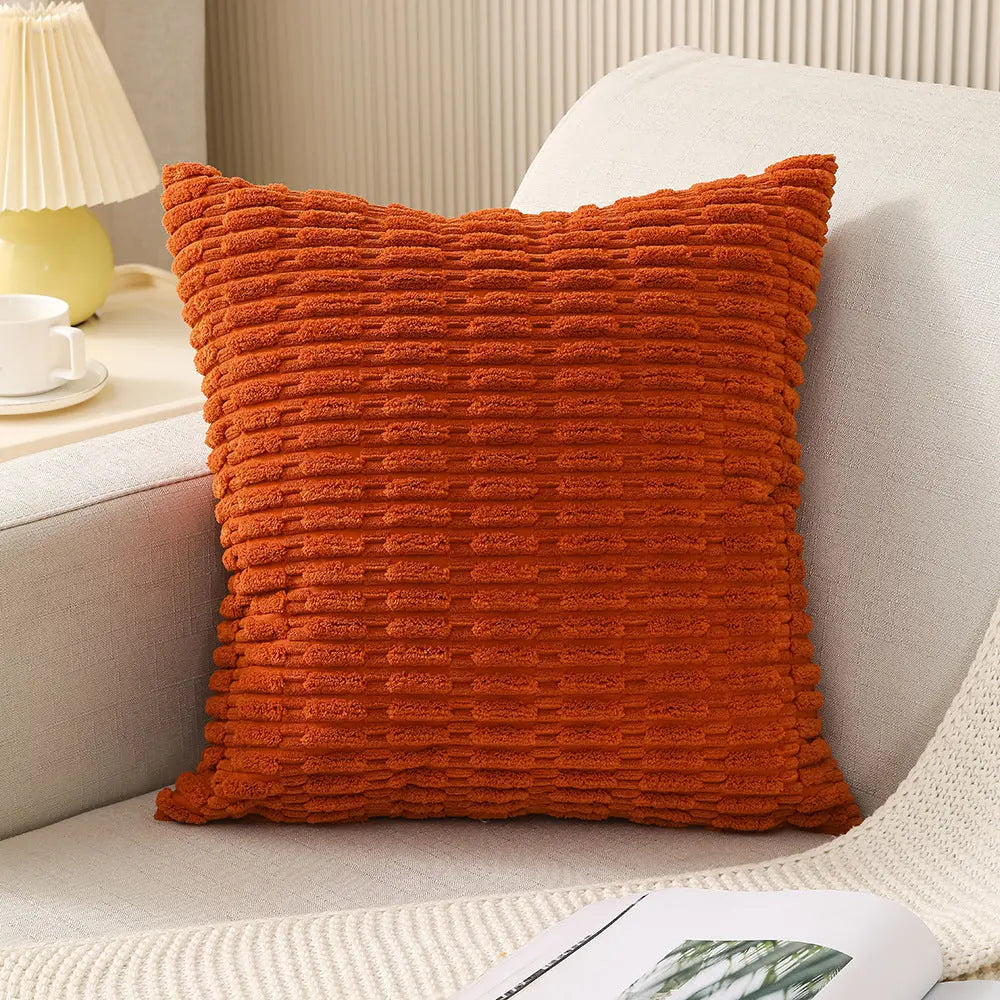 Housse de Coussin Velours LISCO Dark Orange-30cmx50cm With Pillow Core