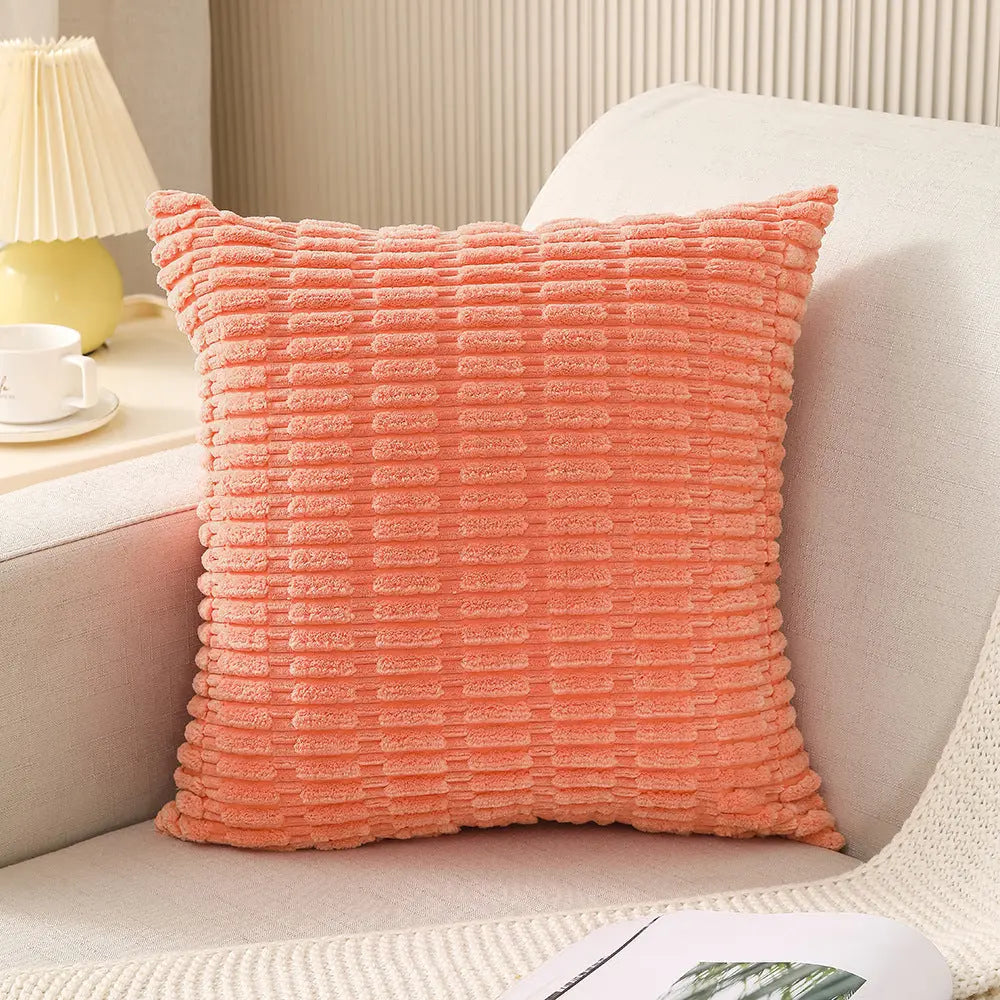 Housse de Coussin Velours LISCO Light Orange-30cmx50cm Pillowcase