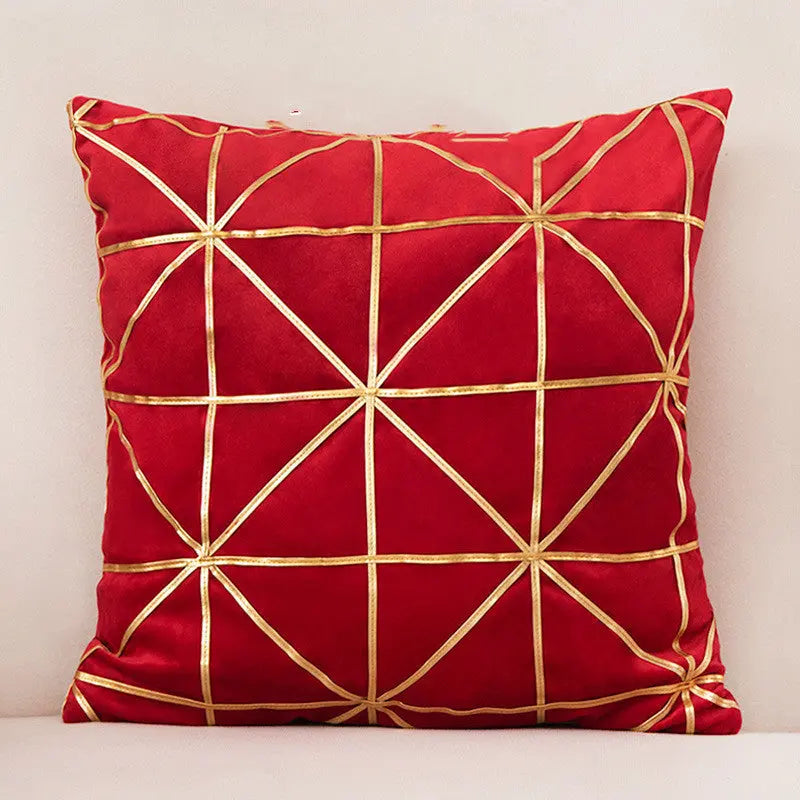 Housse de Coussin Velours Lux GOJA Red