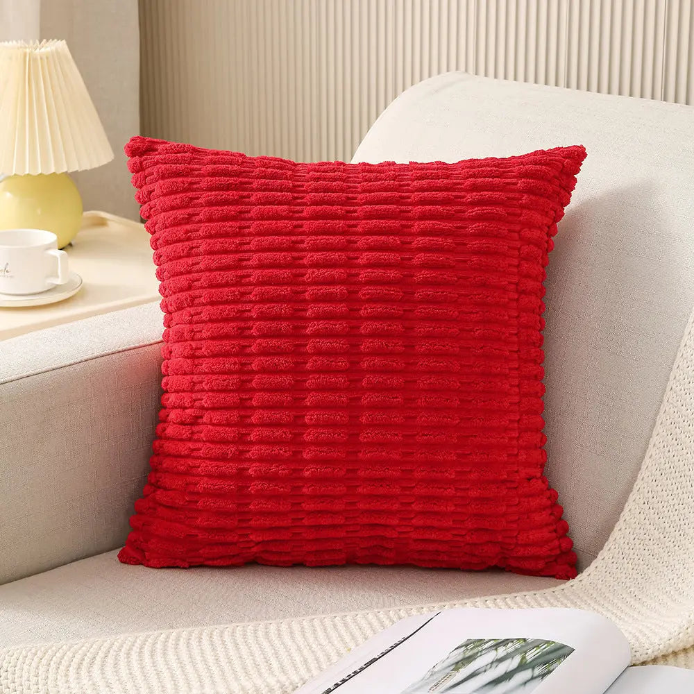 Housse de Coussin Velours MYLO Red-30cmx50cm With Pillow Core