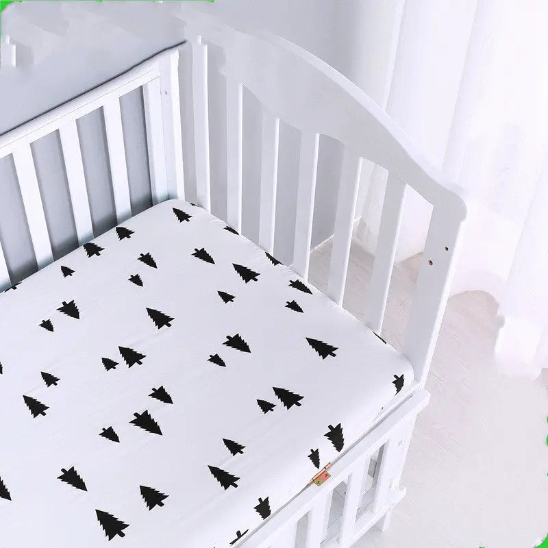 Housse de Matelas Coton Ampleluxe Black and white forest-130x70cm