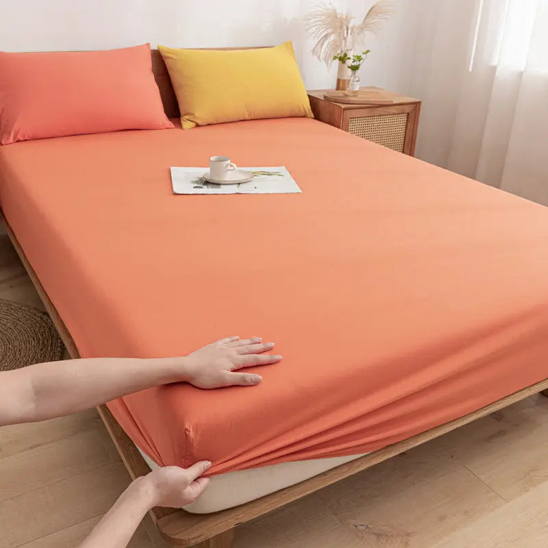 Housse de Matelas Coton Anti-Poussière PROTECTO Fashion orange-150x200cm