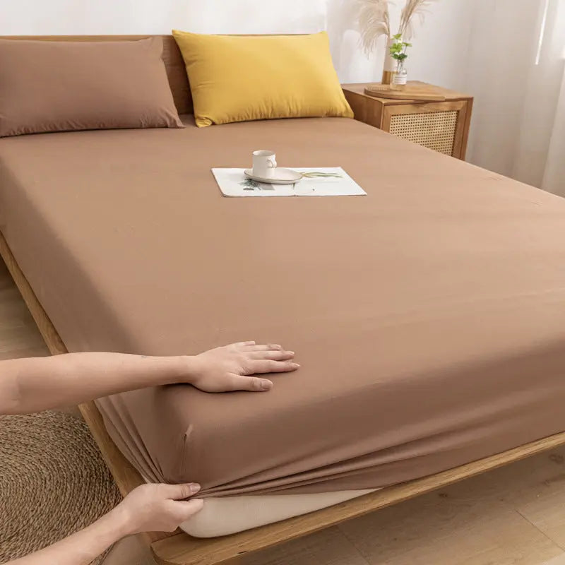Housse de Matelas Coton Anti-Poussière PROTECTO Toffee-180X200cm twopiece suit