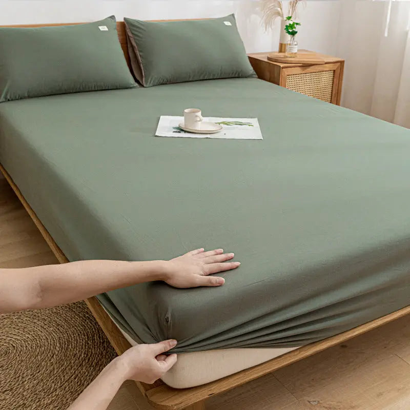 Housse de Matelas Coton Anti-Poussière PROTECTO Vintage green-180x200cm
