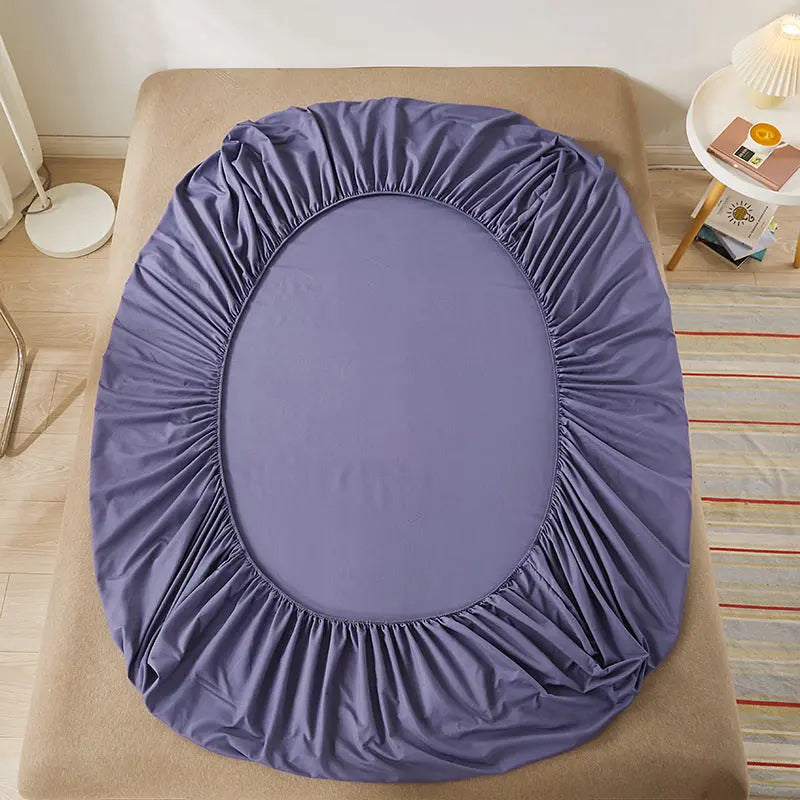 Housse de Matelas Coton Imprimé SANDEL Smoked Purple-180cmX200cmX11CM