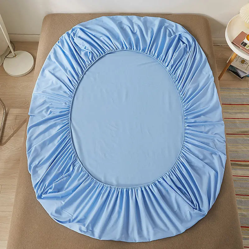 Housse de Matelas Coton Imprimé SANDEL Blue-120cmX200cmX11CM
