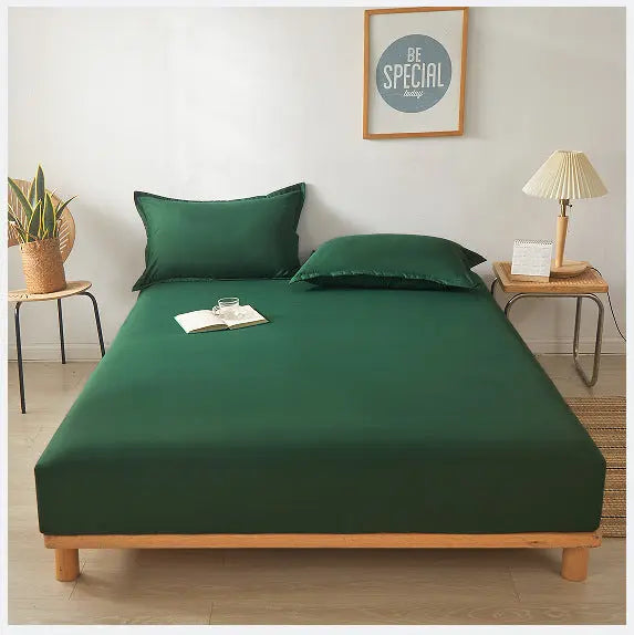 Housse de Matelas Coton Imprimé SANDEL Green-150cmX200cmX10CM