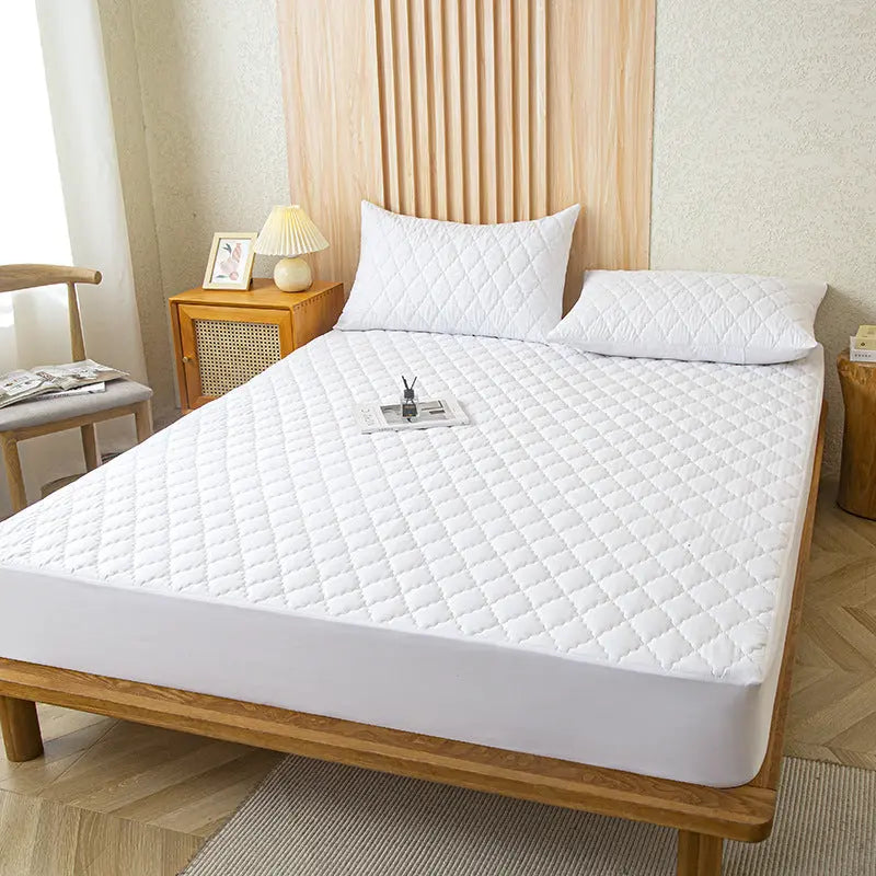 Housse de Matelas Imperméable QUILIA Diamond Lattice White-150x190cm Add 45cm