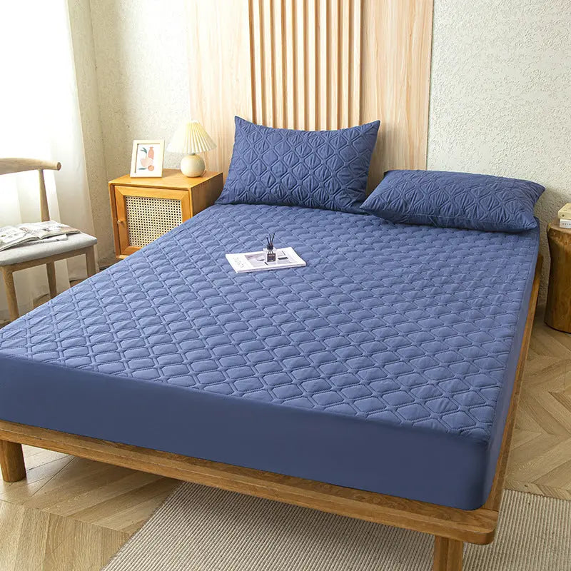 Housse de Matelas Imperméable QUILIA Navy Blue-200x190cm Add 45cm