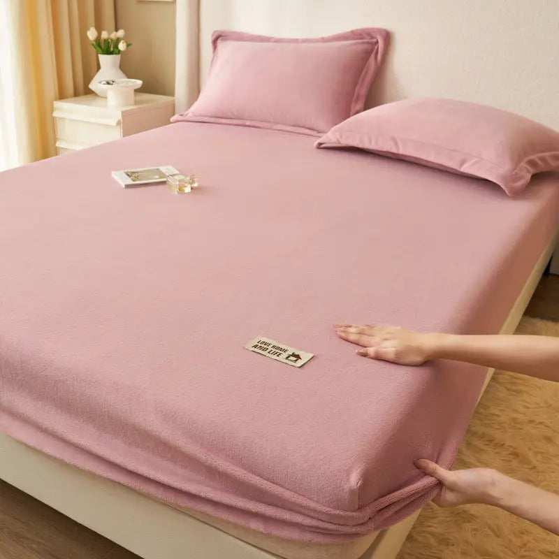 Housse de Matelas Moderne MilkFLUX Milk Fiber Bean Lotus Root-90x200cm Single Bed