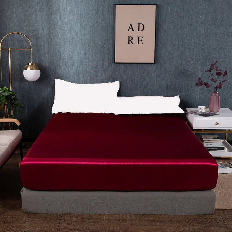 Housse de Matelas Moderne PROTEA Wine Red-QUEEN153x203
