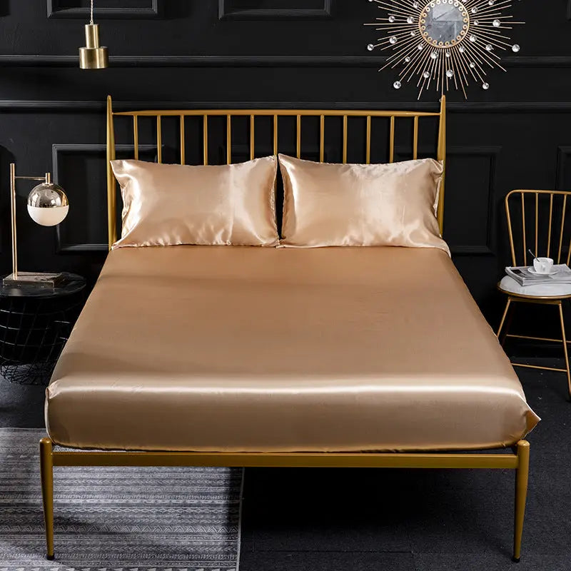 Housse de Matelas Soie Quilting SERENA Camel-99x190x35cm