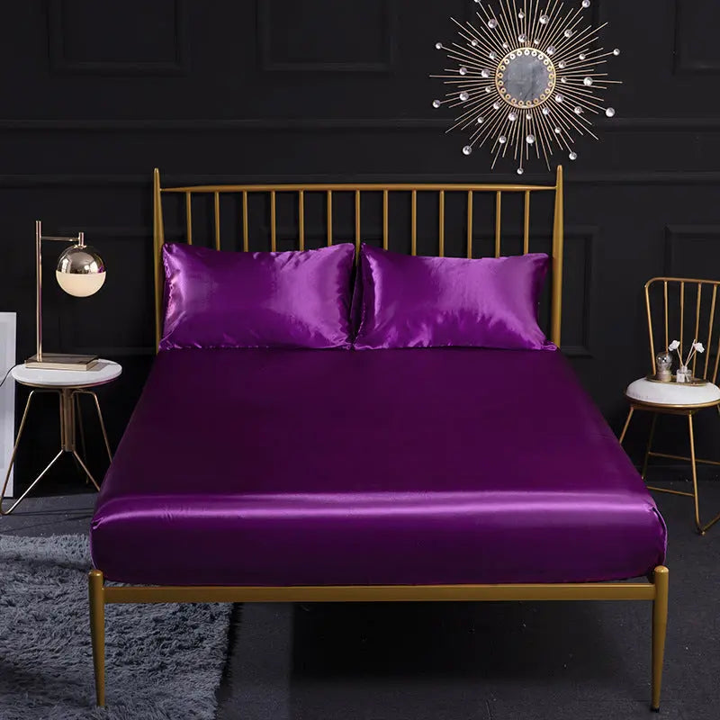Housse de Matelas Soie Quilting SERENA Purple-198x203x35cm