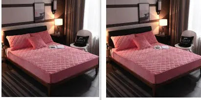 Housse de Matelas Velours Moderne VELOXA Warm Jade-150cmx 200cm set