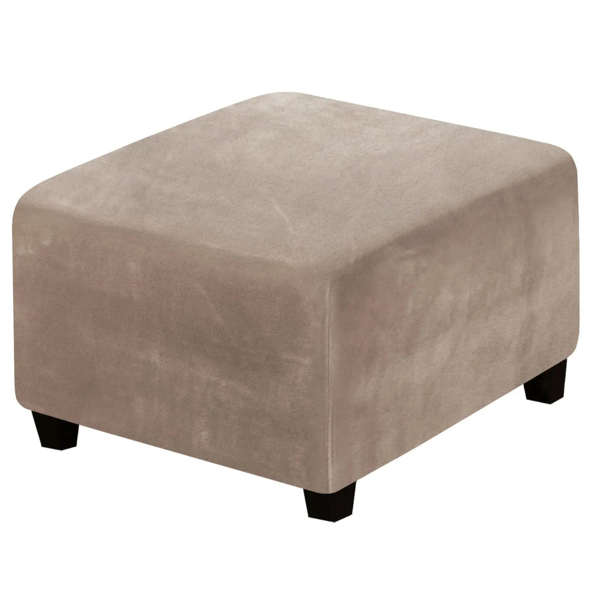 Housse de Pouf Velours Extensible **VELIDO** Leather color-Sofa Cover