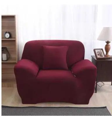 Housse de canapé Moderne MINISTYL Red wine-Double and two pillows