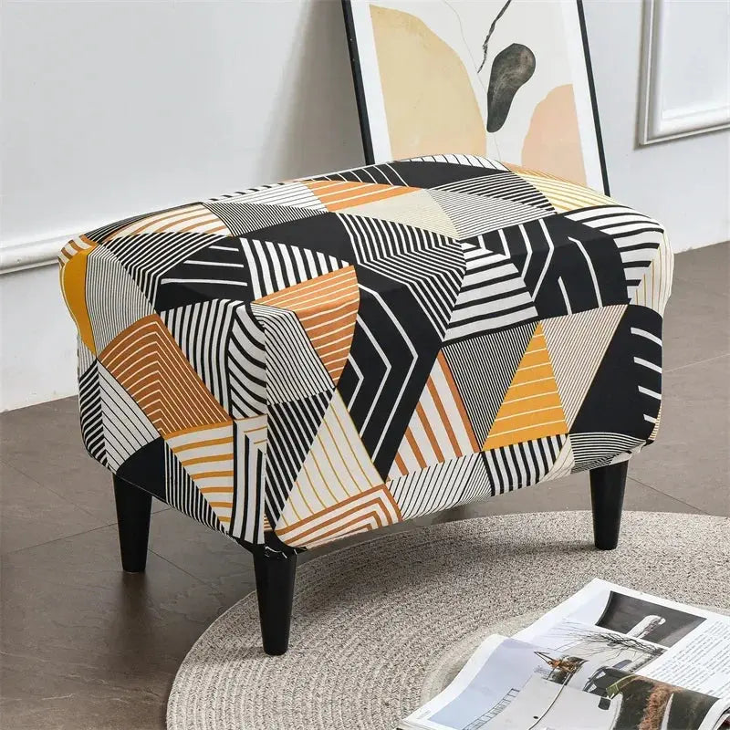 Housse de chaise à oreilles imprimées de fleurs, housse de fauteuil extensible en Spandex, moderne, amovible, pour canapé de détente, housse de protection pour meubles Housse de France