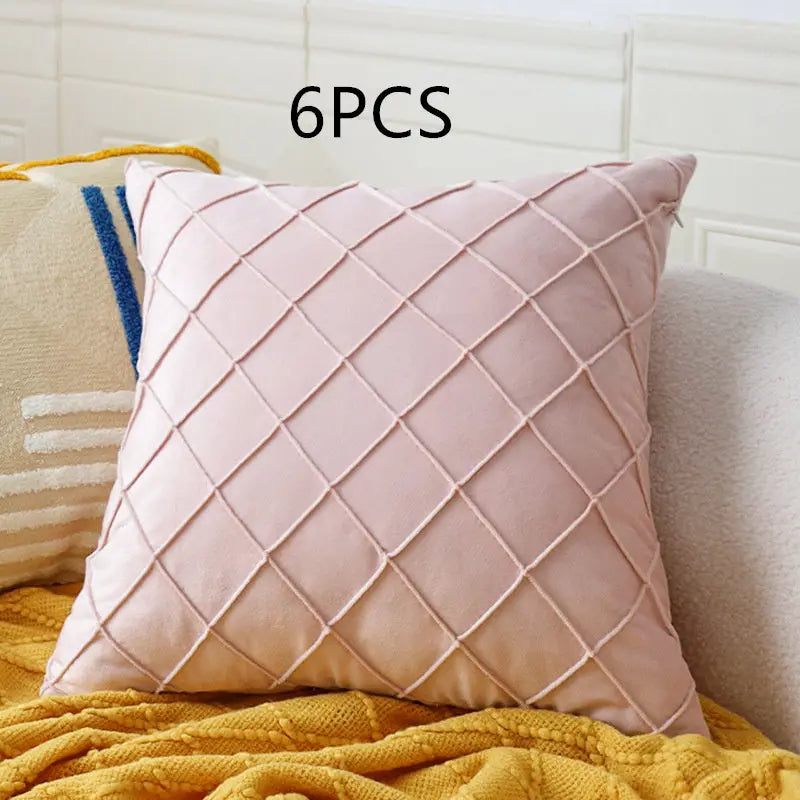 Housse de coussin Velours Rhombus CUVEX D26-30x50cm-6pcs