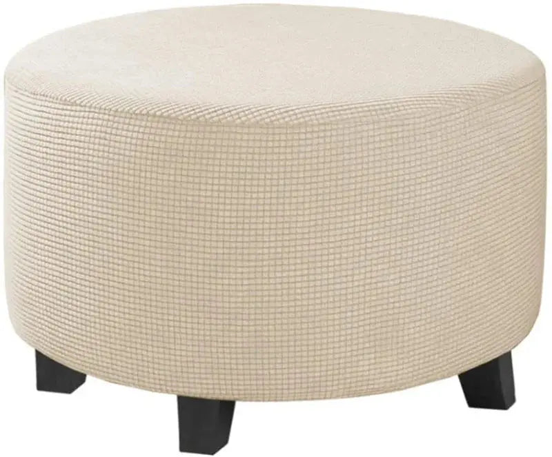 Housse de repose-pieds ronde en Spandex, 1 pièce, protection de repose-pieds élastique en polaire, housse de repose-pieds pour salon et maison Housse de France