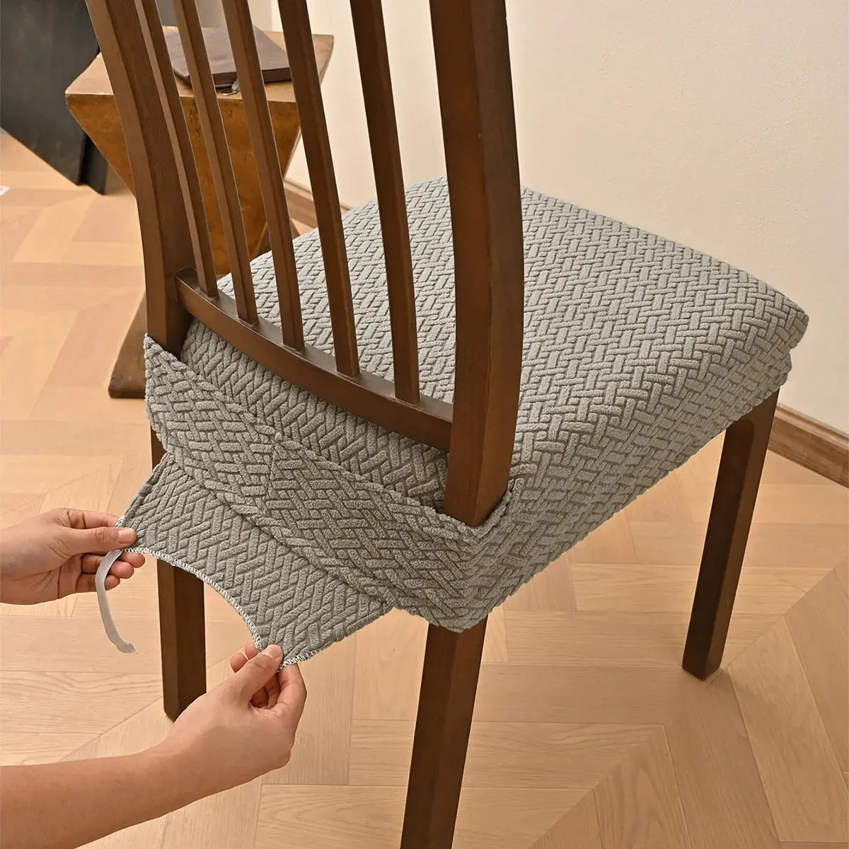 Housse assise chaise rayée BOUCLOA - Housse de France