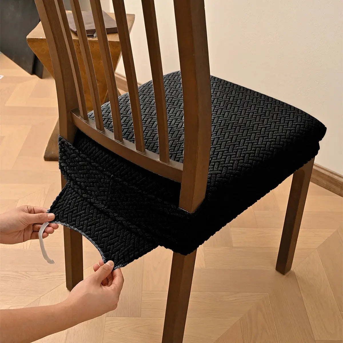 Housse assise chaise rayée BOUCLOA - Housse de France