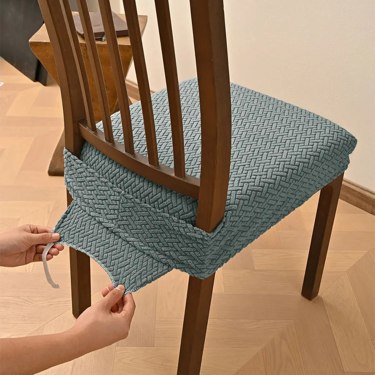 Housse assise chaise rayée BOUCLOA - Housse de France