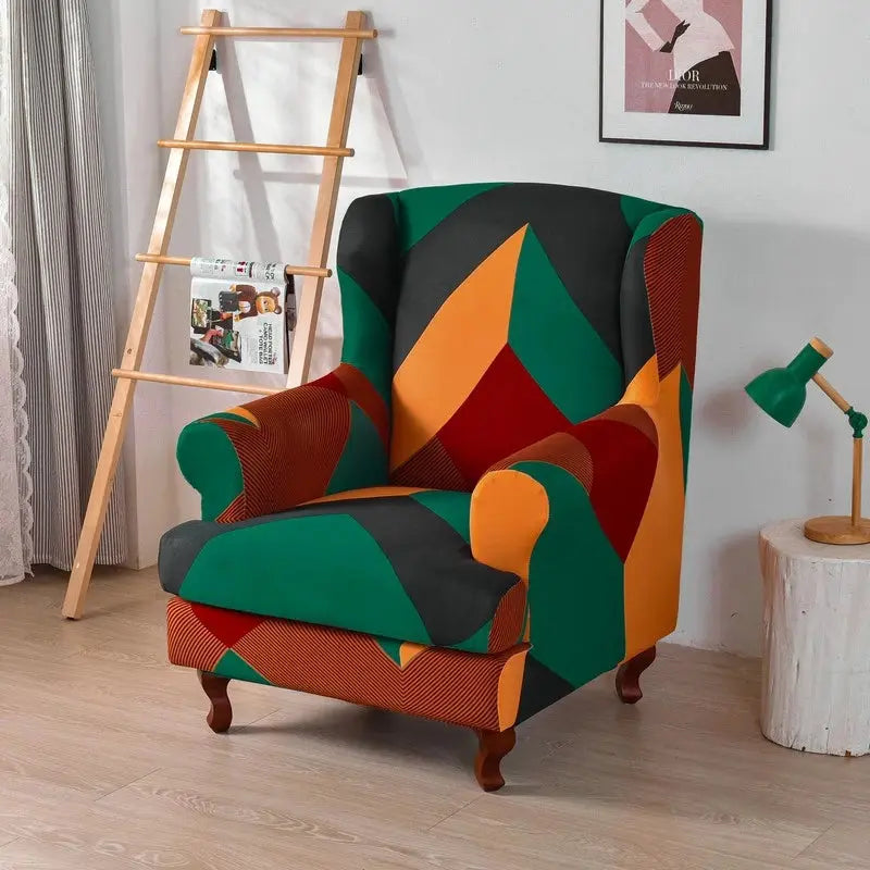 Juste de chaise à imprimé géométrique, housse de siège universelle, housse de siège en spandex, housse de fauteuil simple non ald, housse de fauteuil pour salon, anti-saleté, commandée Housse de France