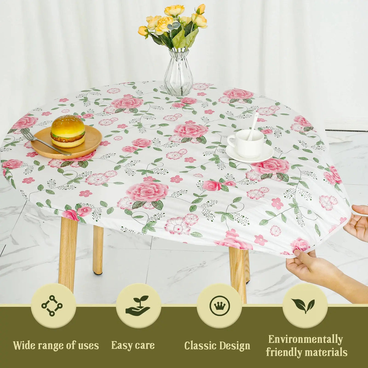 Nappe Table Mange Debout Vinyle Élégante FESTIA Housse de France