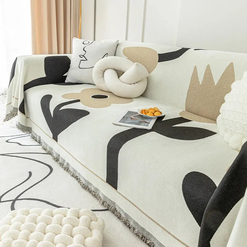 Plaid Canapé Antidérapant BELMIRO Yb Clover Khaki-180x420cm