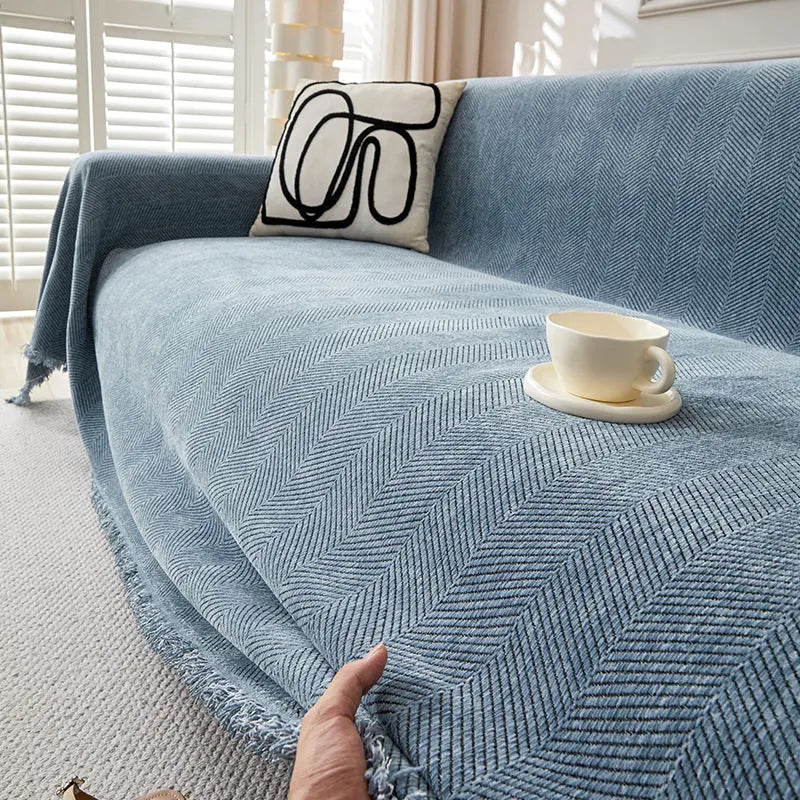 Plaid Canapé Antitache ERENIX Haze Blue-180×280cm