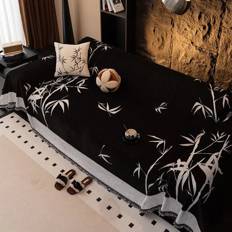 Plaid Canapé Chenille Moderne BAMBOO