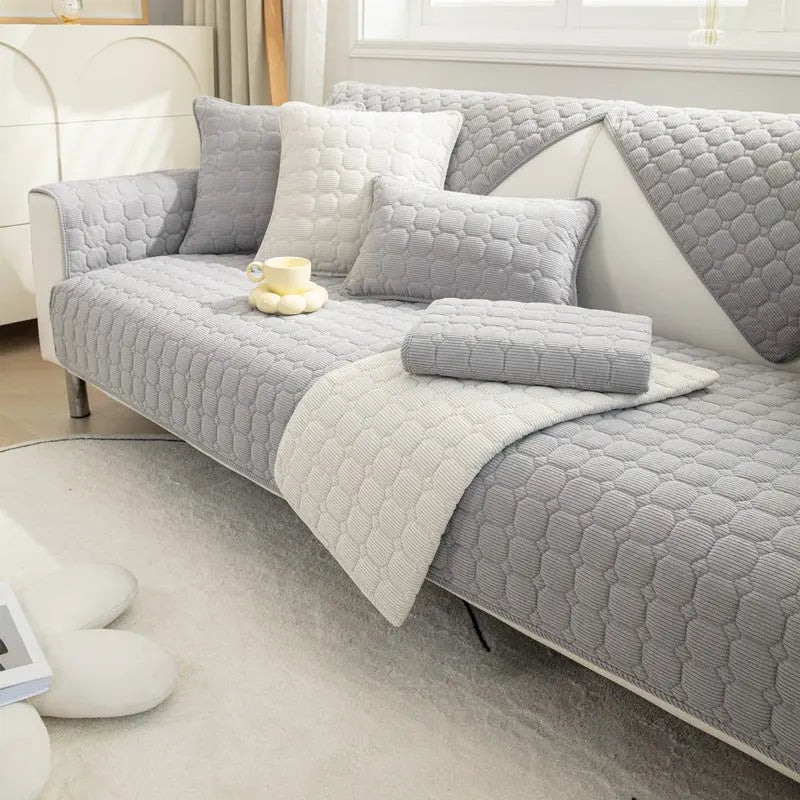 Plaid Canapé Moderne VELICI Light Grey-90x240CM