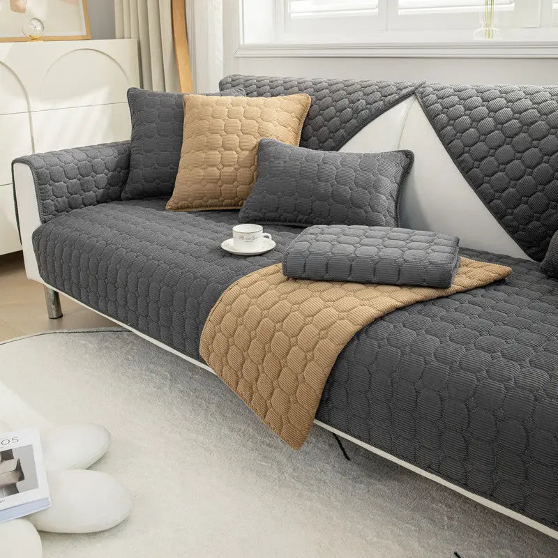 Plaid Canapé Moderne VELICI Dark Grey-110x180CM
