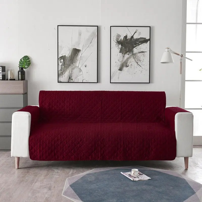 Plaid Canapé Moderne VIVADOW Lattice sofa cover red-Double 130x196
