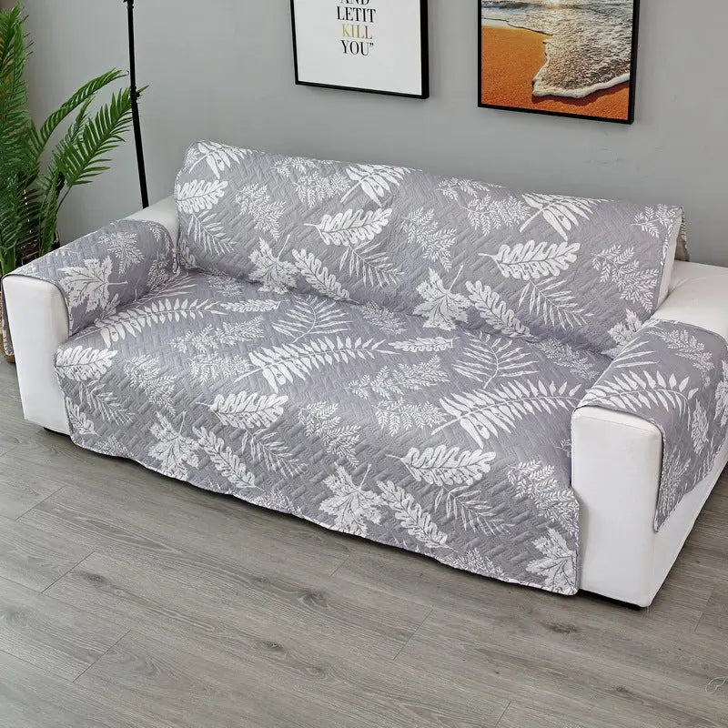 Plaid Canapé Moderne VIVADOW Leaf sofa cover grey-Single 55x196