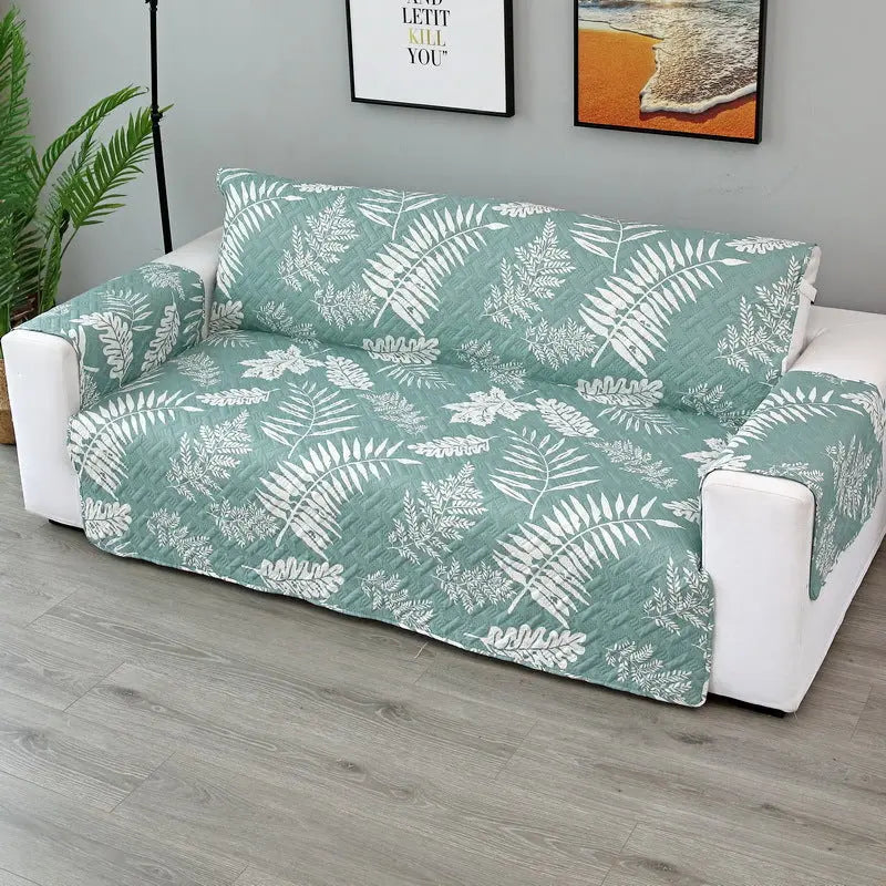 Plaid Canapé Moderne VIVADOW Leaf sofa cover light green-Single 55x196