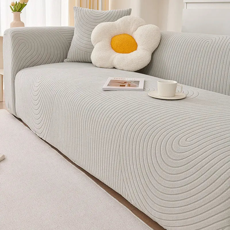 Plaid Canapé Velours SOFANOVA British Light Gray-190to230cm