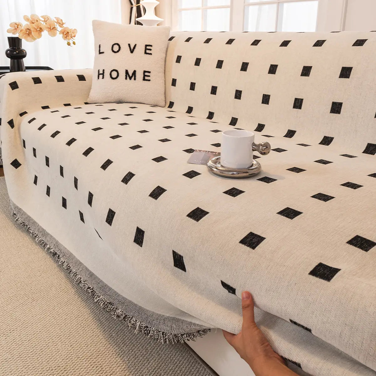 Plaid Canapé Chenille Moderne CHAVIO Blackstone Apartment-180x400cm