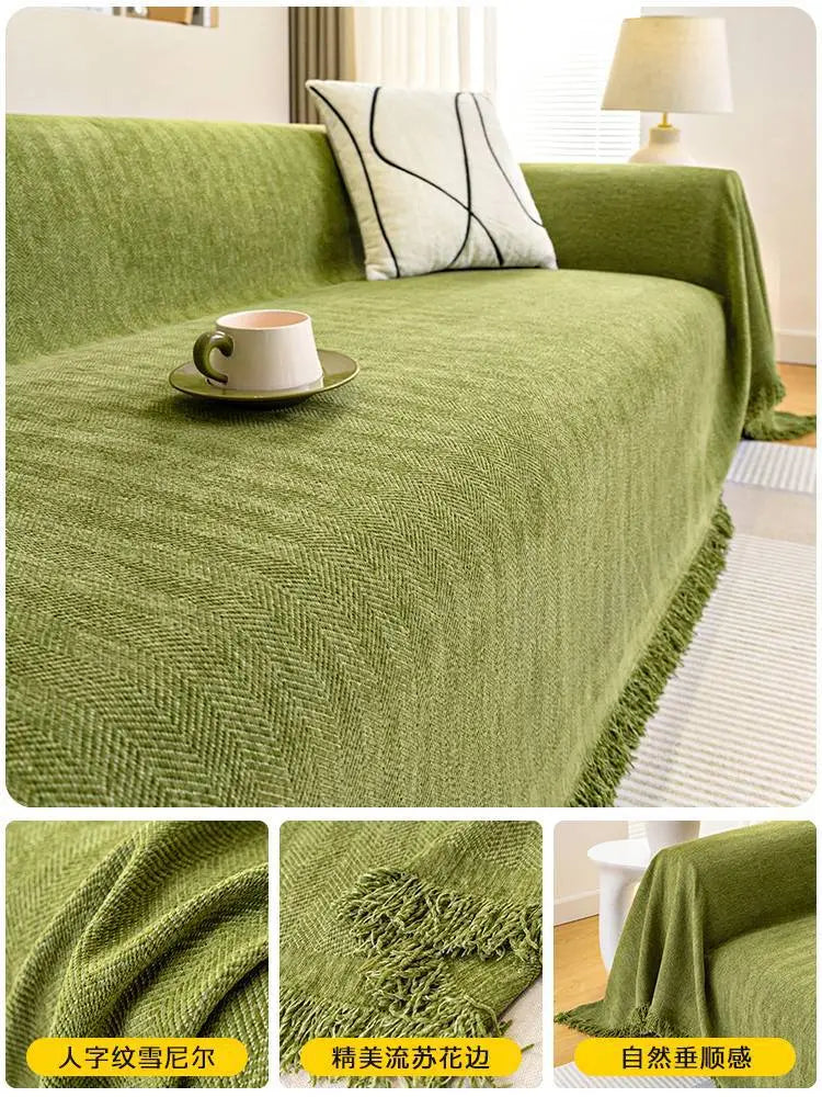 Plaid Canapé Chenille PROTECTOR Matcha Green-180x260cm