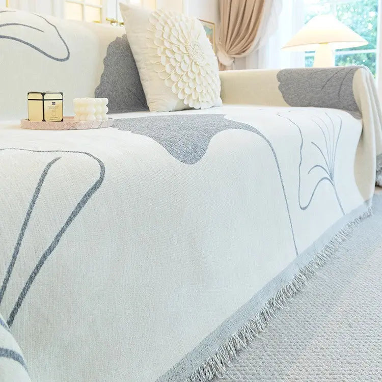 Plaid Canapé Chenille Simple LINAYA Gray-180X150cm