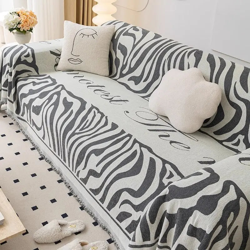 Plaid Canapé Chenille Strié CARINO YB Pelode Gray-180x420cm