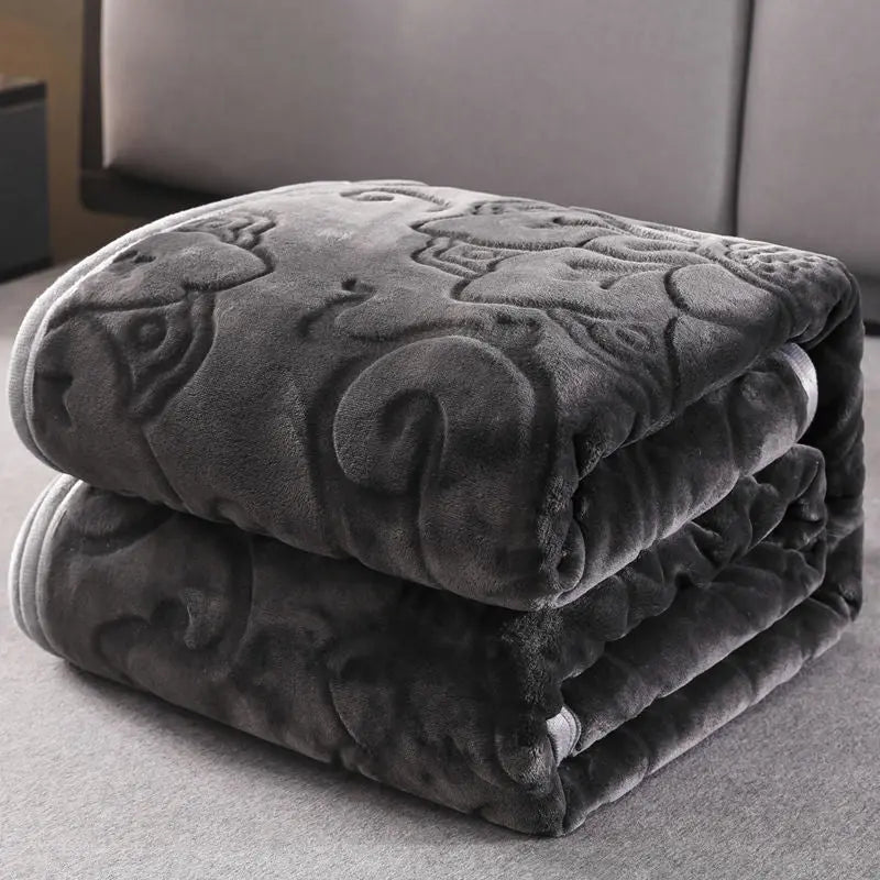 Plaid Canapé Doux Flannelix 180x200cm-Gark grey