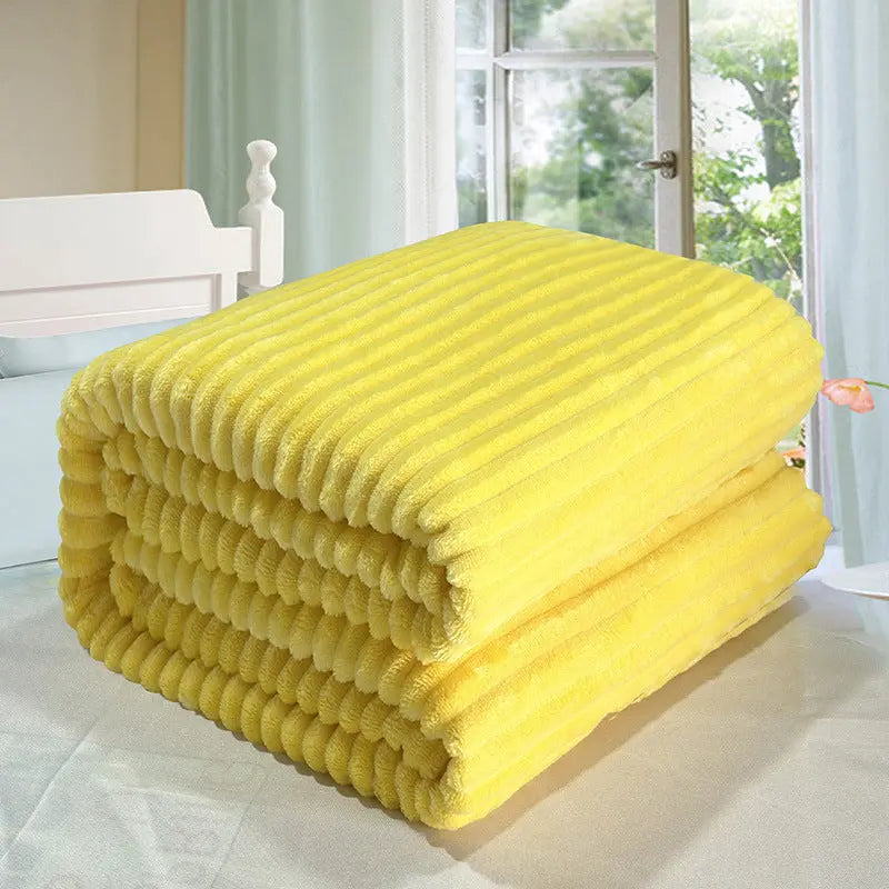 Plaid Canapé Doux LISA Beautiful Yellow-150cmX200cm Single Blanket