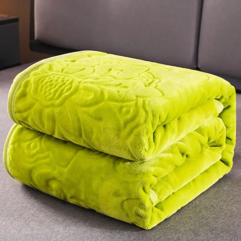 Plaid Canapé Flanelle Moderne ROSILO 120x200cm-light green